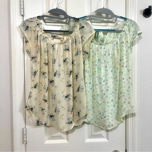 Lauren Conrad women’s print tops blouses lot of 2